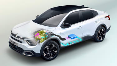 Citroen C4 X - hybrid powertrain graphic